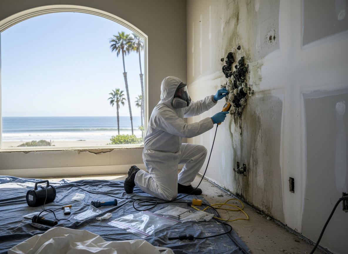 Commercial mold inspection in Del Mar