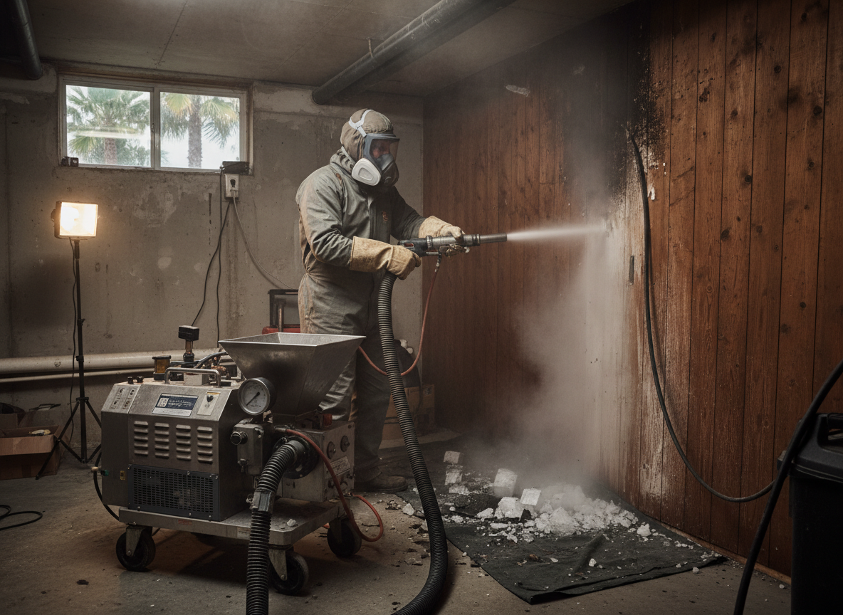 dry ice blasting mold in Del Mar